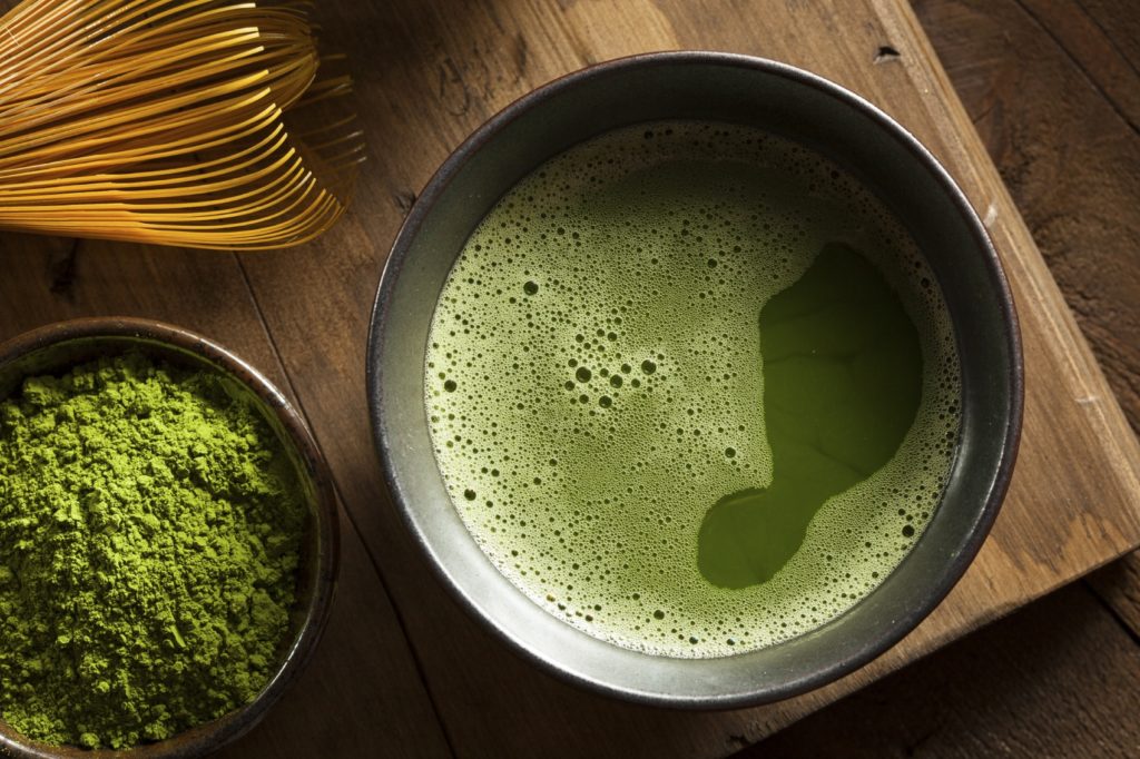 Organic Matcha Tea in a Bowl