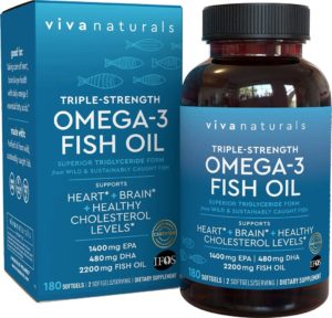 VivaNaturals Triple-Strength Omega-3 Fish Oil