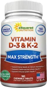 aSquared Nutrition Vitamin D3 with K2 Supplement