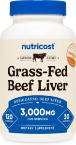 Nutricost Grass Fed Desiccated Beef Liver Capsules
