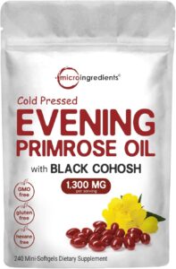 Micro Ingredients Evening Primrose Oil 1300mg + Black Cohosh