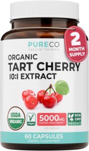 PURE CO USDA Organic Tart Cherry Capsules