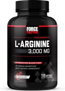 Force Factor L-Arginine Nitric Oxide Supplement with BioPerine