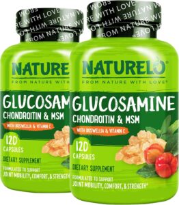 NATURELO Glucosamine Chondroitin MSM with Boswellia and Vitamin C