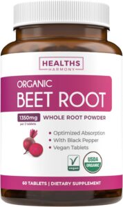 Healths Harmony USDA Organic Beet Root Powder Tablets