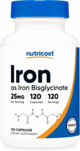 Nutricost Iron Bisglycinate 25mg