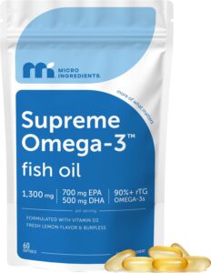 Micro Ingredients Supreme Omega-3 rTG Fish Oil + Vitamin D3
