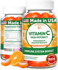 Lunakai USA Made High Potency Vitamin C Gummies