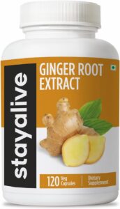 STAY ALIVE Pure Ginger Root Capsules 1000mg