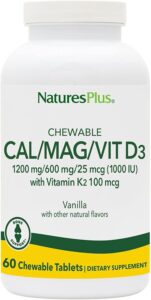 NaturesPlus Chewable Cal/Mag/Vit D3 with Vitamin K2