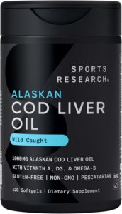 Sports Research Alaskan Cod Liver Oil 1000mg