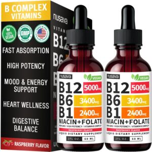 NUSAVA Vitamin B12 & B6 Liquid Drops