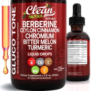 Clean Nutra Berberine with Ceylon Cinnamon Liquid Drops