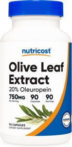 Nutricost Olive Leaf Extract 750 mg, 20% Oleuropein